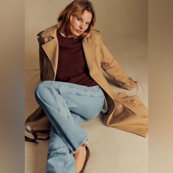 EUC Sezane Trench Coat - size 36/size 4 - tan/camel - Picture 5 of 14